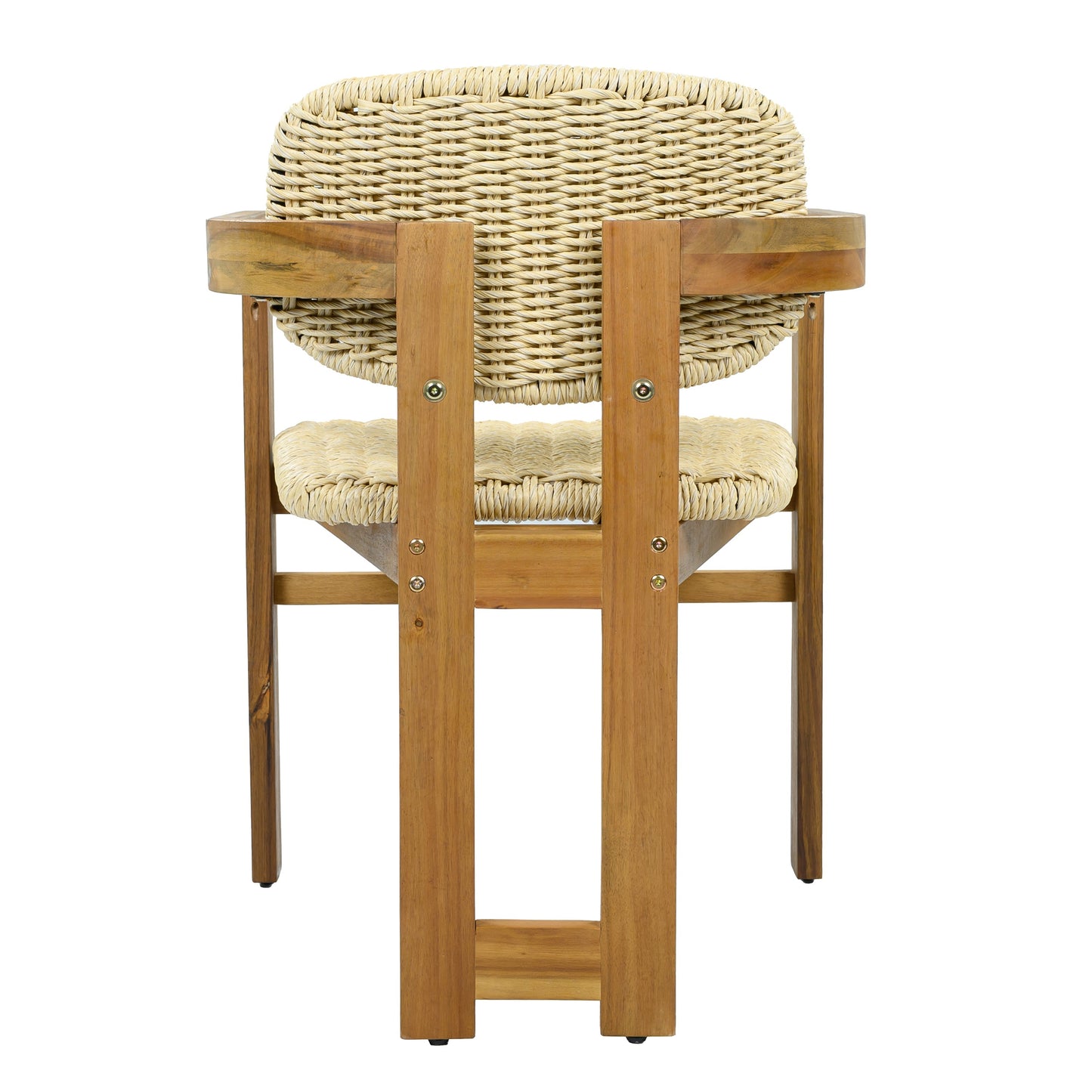 Outdoor Woven Rattan Chair Set Two Accent Chairs