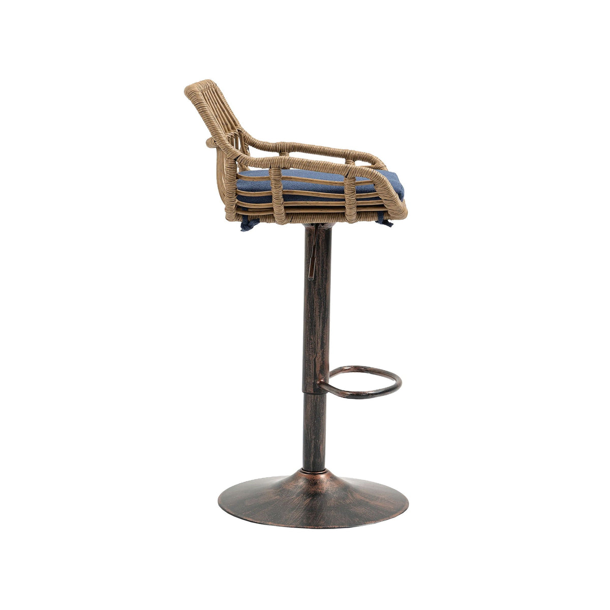 The Harbor Bar Adjustable Linen Swivel Stools — Set of 2