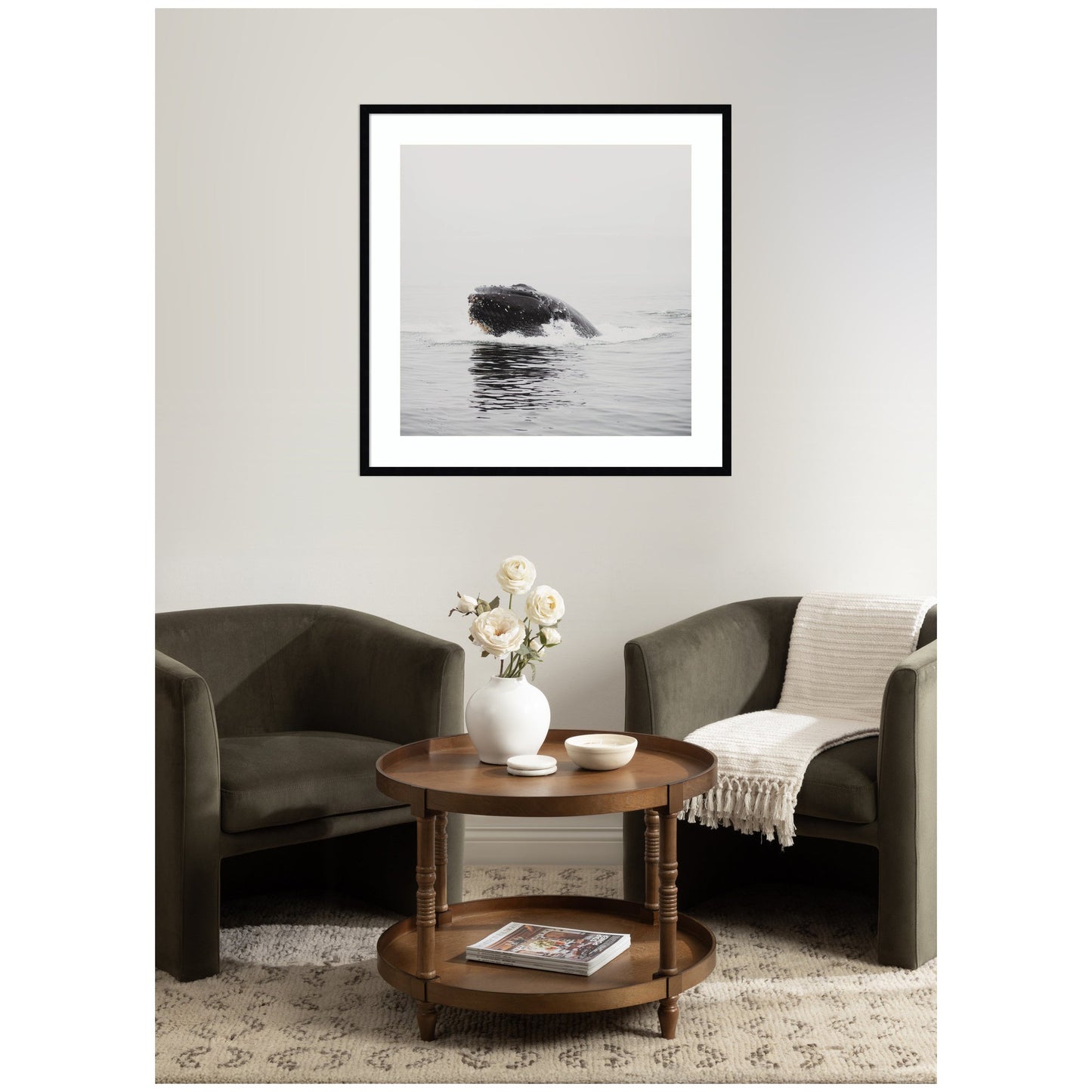 Humpback Whale No. 4 by Laura Evans Framed Wall Art Print