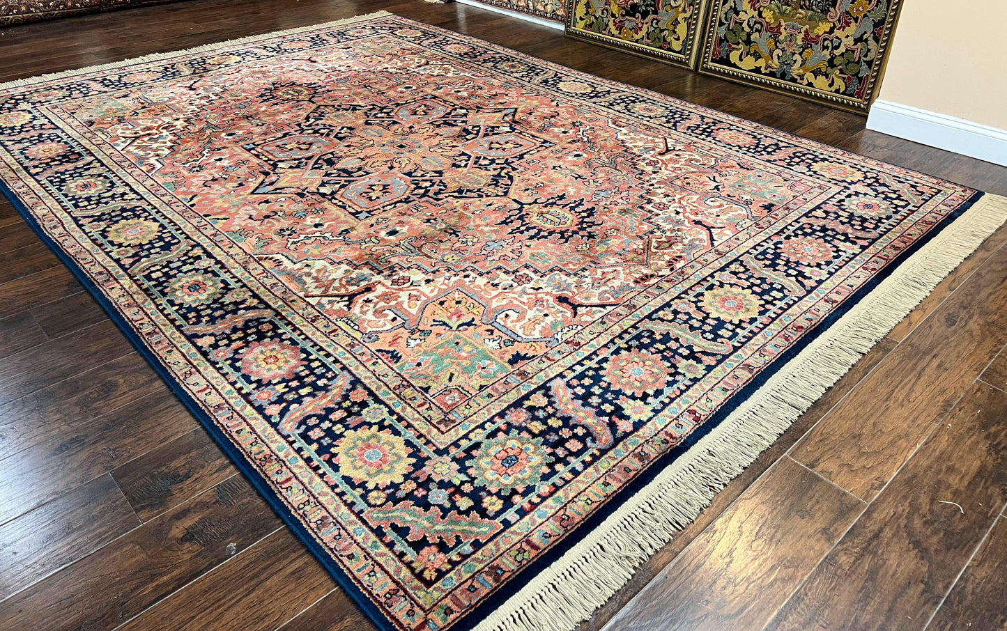 Karastan Rug 8.8 x 12, Karastan Heriz #726, Wool Pile Karastan Area Rug, Rare Hard to Find, Original 700 Series