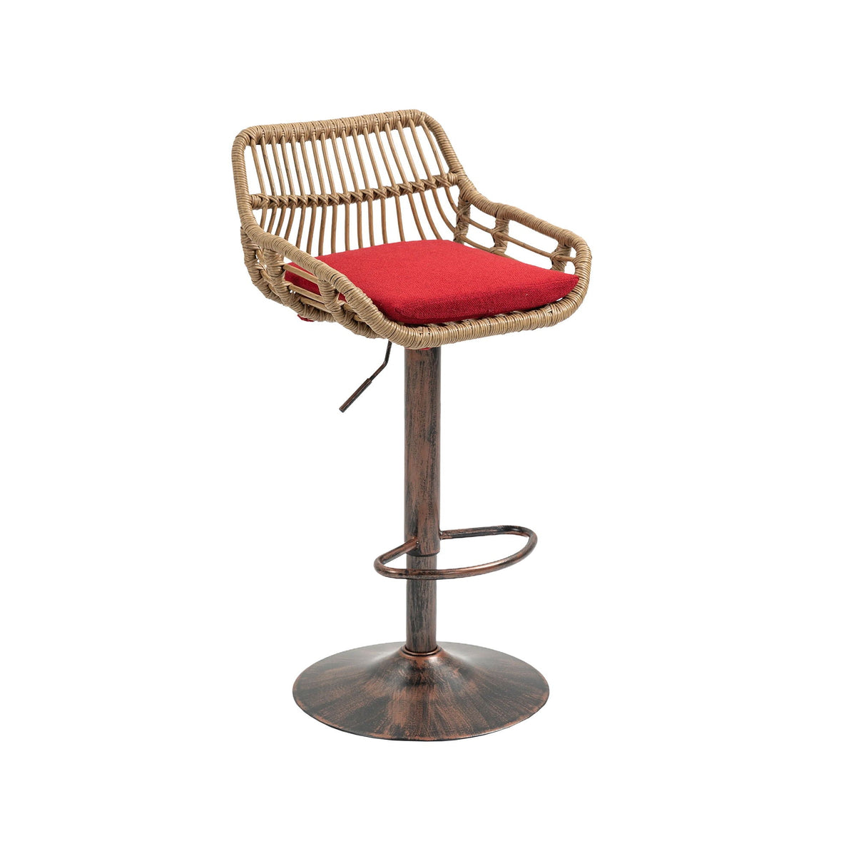 The Harbor Bar Adjustable Linen Swivel Stools — Set of 2