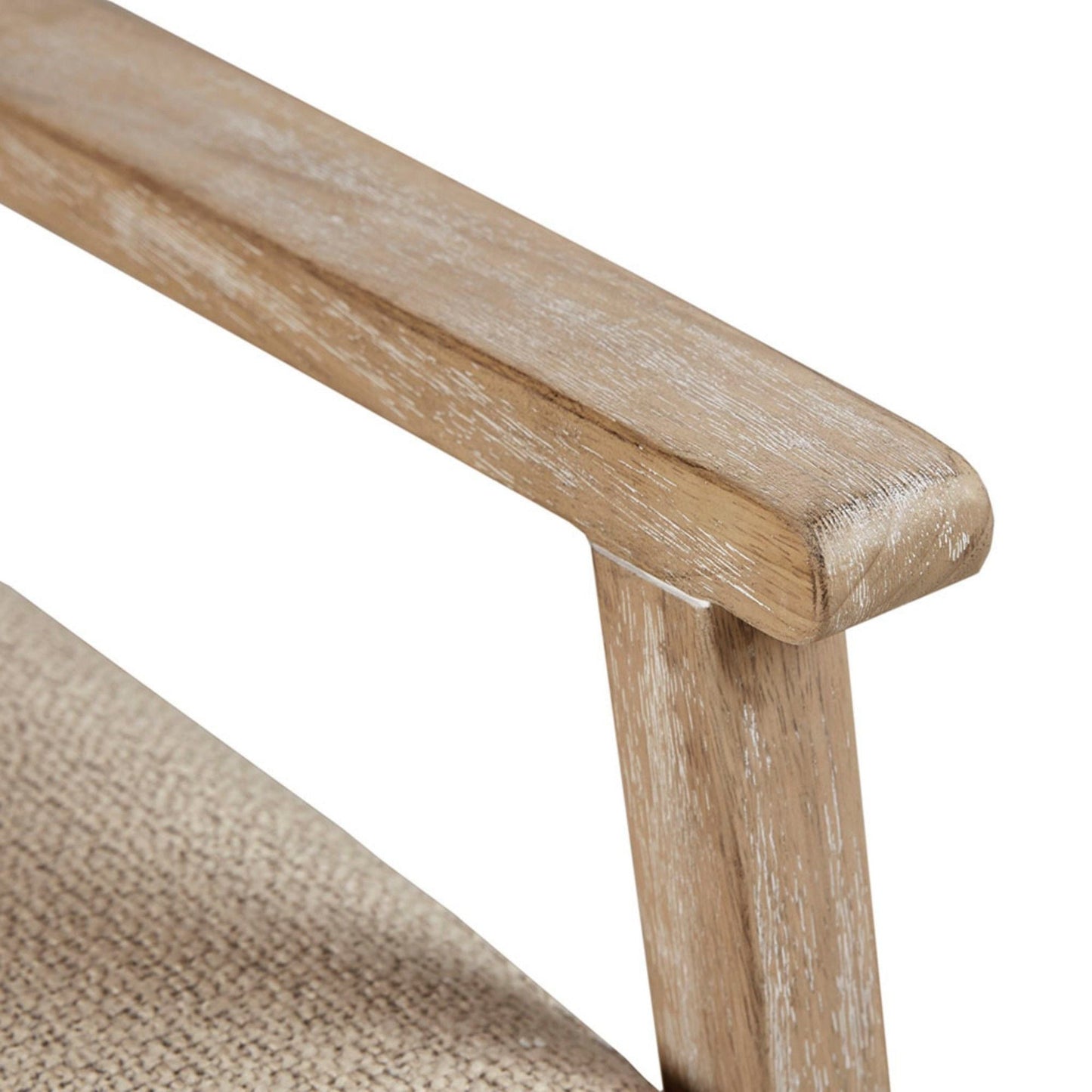 Chair With Cane Inset Back And Upholstered Seat - Light Brown