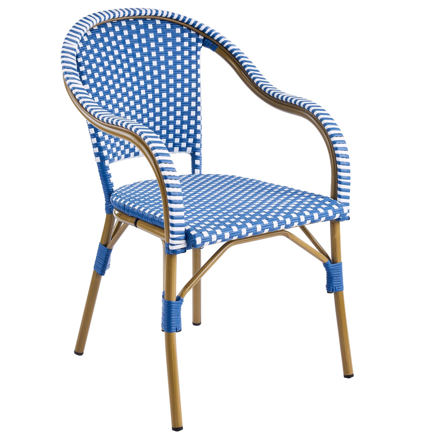 Outdoor Bistro Chairs, Patio Dining Chairs with Aluminum Frame, Weather