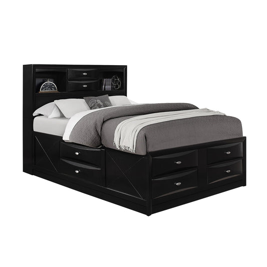 Lucille - Bed With Storage And Bookcase Headboard