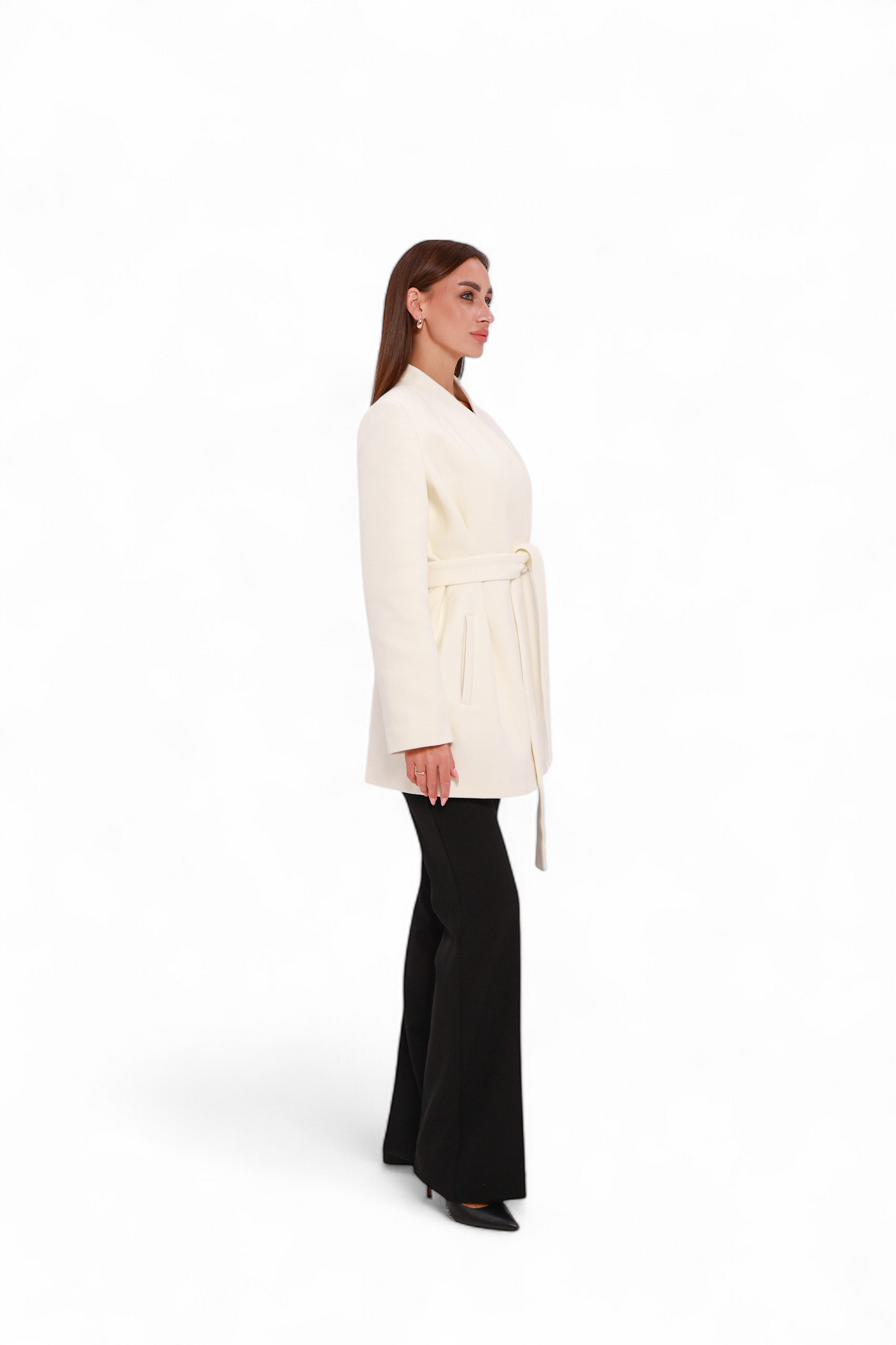Opéra Cashmere Blend Overcoat in White