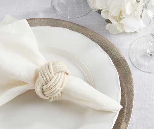 The Harbor Braided Jute Napkin Rings — Set of 4