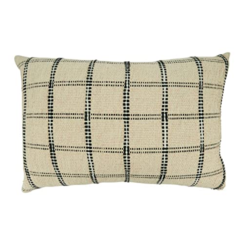 The Field Check Cotton Pillow – Natural