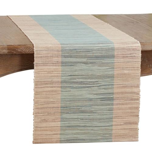 The Water Hyacinth Banded Table Runner