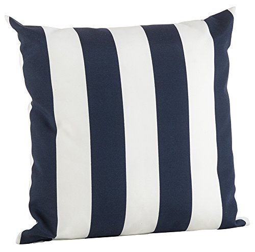 Harbor Stripe Blue Indoor Outdoor Throw Pillow | Bay & Bridle