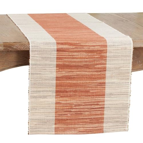 The Water Hyacinth Banded Table Runner