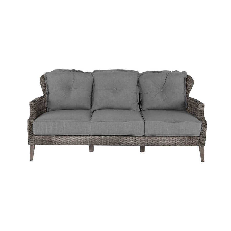 The Tenaya 3-Piece Wicker Rattan Luxury Outdoor Sofa Set with Stationary Chairs