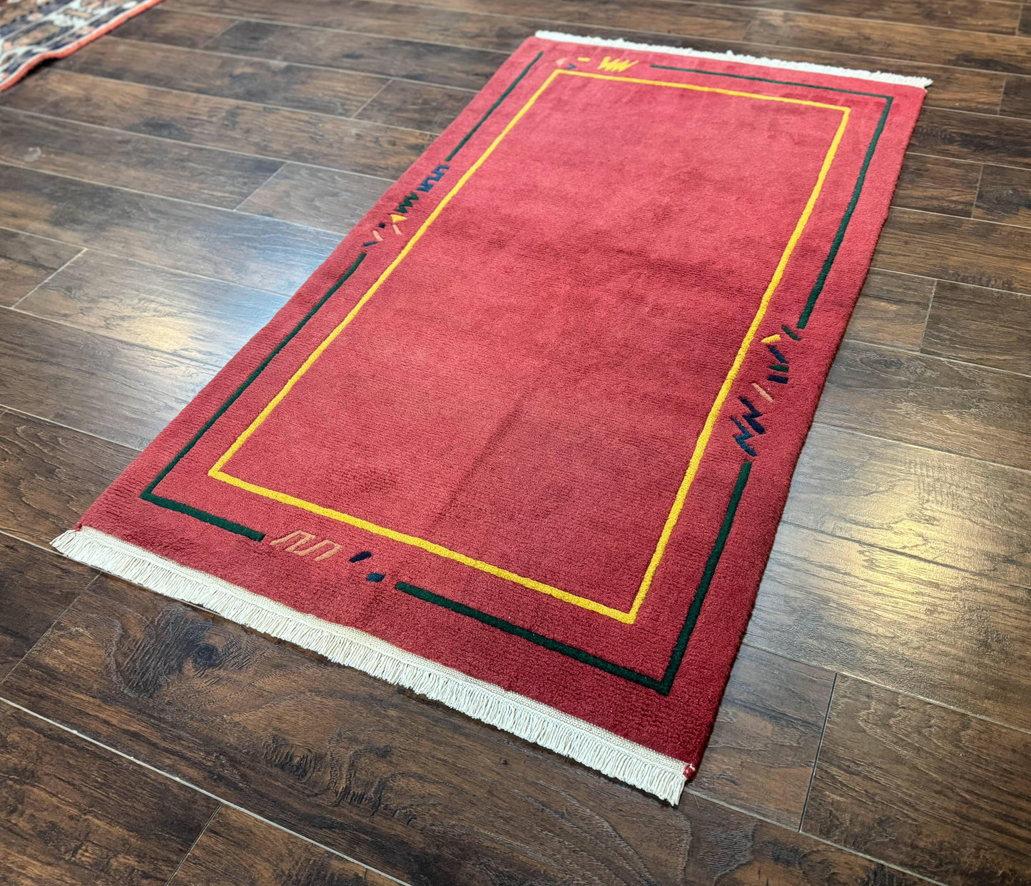 Indo Persian Gabbeh Rug 3x5, Red