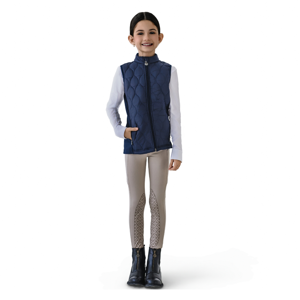 Kids' Quilted Hybrid Puffer Vest - Navy