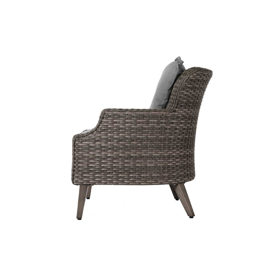 The Tenaya 3-Piece Wicker Rattan Luxury Outdoor Sofa Set with Stationary Chairs