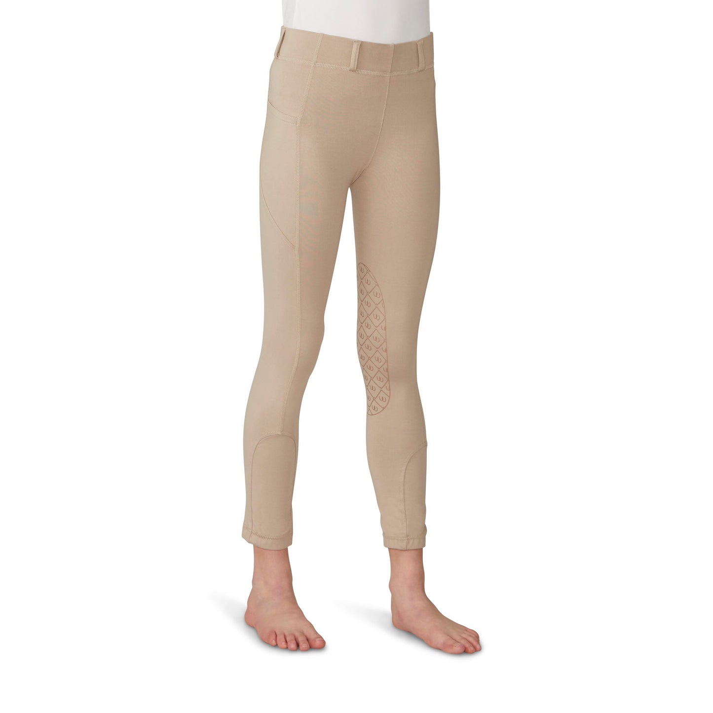 Kids' Aerowick Pull On Silicone Knee Patch Breech - Neutral Beige