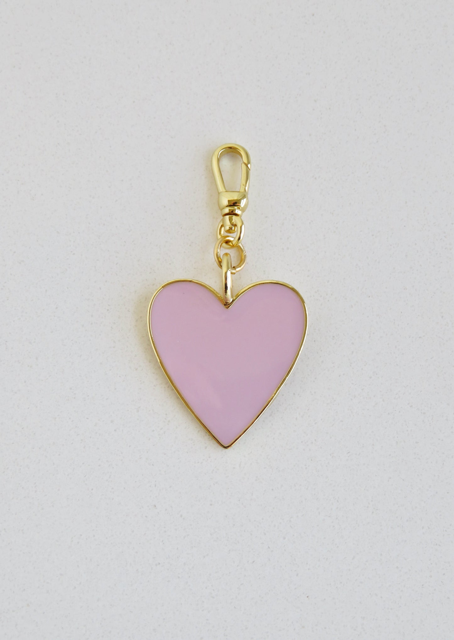 Enamel Heart Pendant on Swivel Clasp