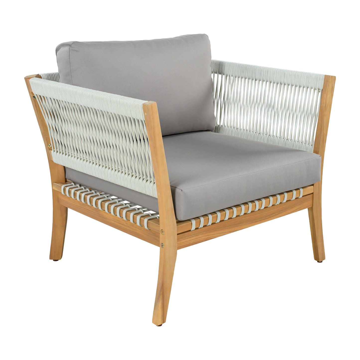 The Ellsworth Outdoor Teak & Handwoven Rope Club Chair