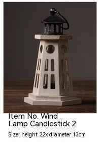 American Country Castle Lighthouse Storm Lantern Domestic Ornaments