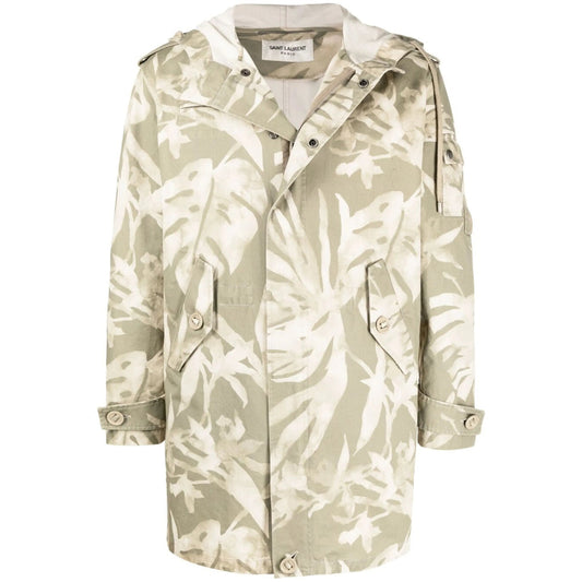 Saint Laurent Green Coats - Parkas Men