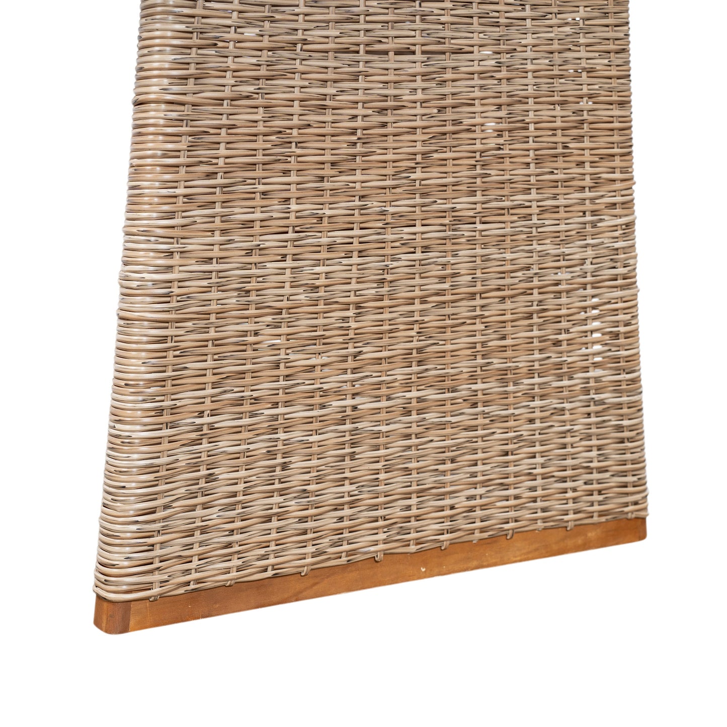 Outdoor Set 3-piece Acacia Wood Dining with Handwoven Rattan Legs Brown