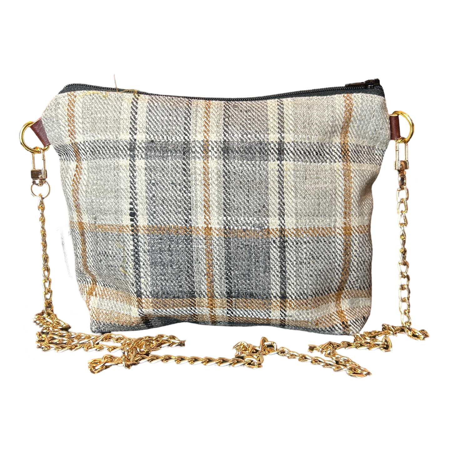 Couvertures et Tenues du Jour Blue Vintage Scarf Crossbody Bag - One of a Kind