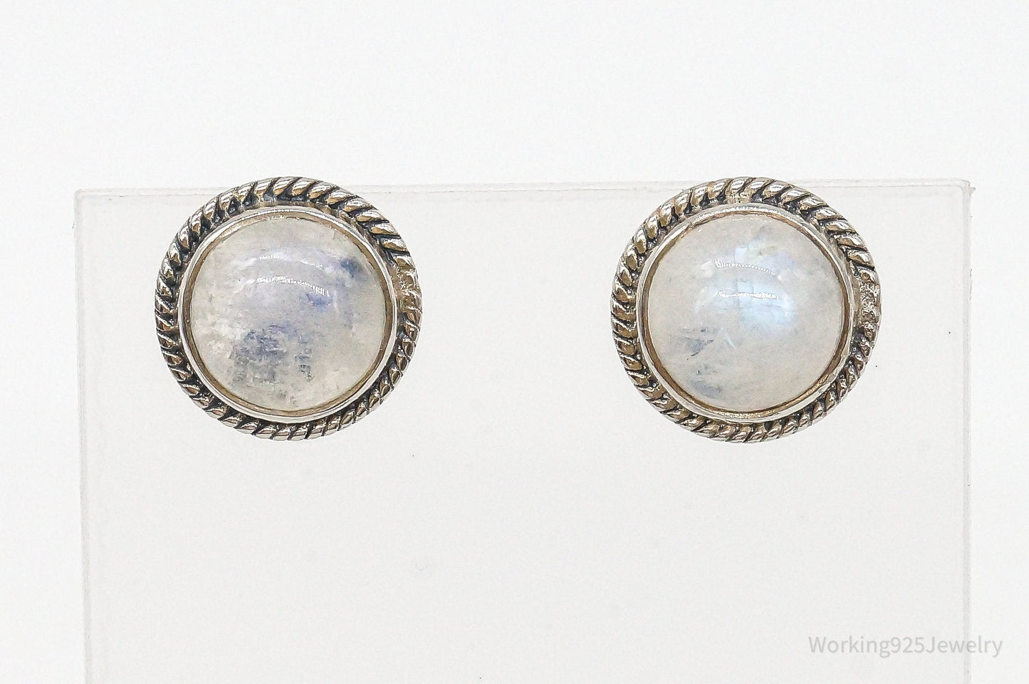 Vintage Moonstone Sterling Silver Earrings