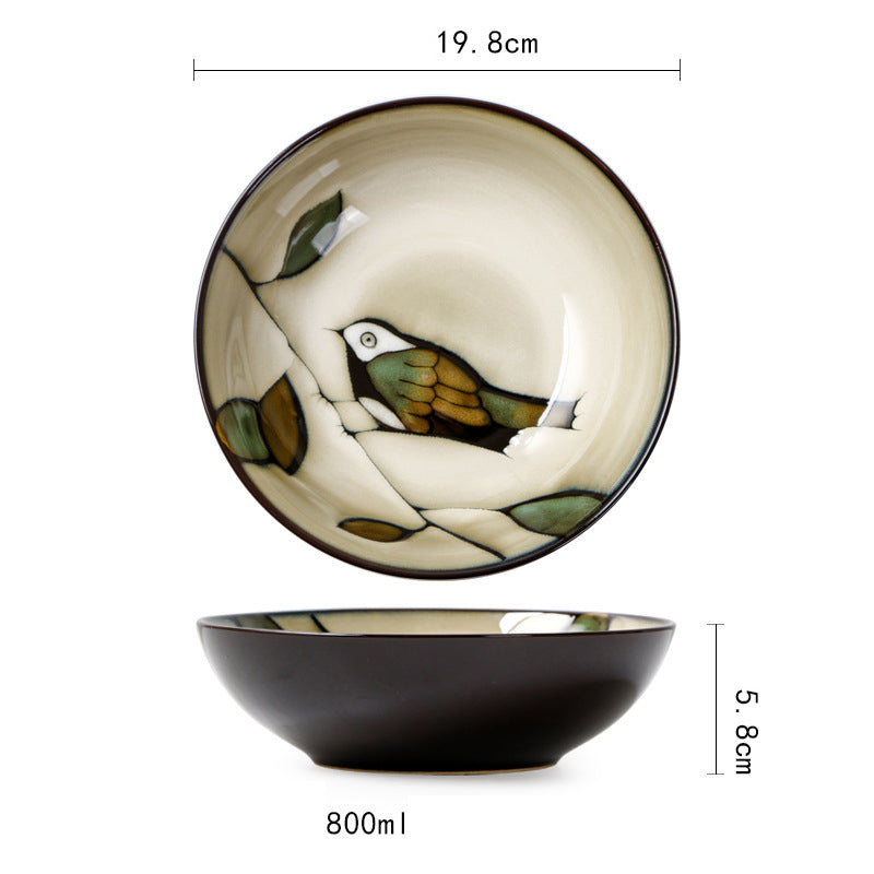 The Kyoto Garden Ceramic Dinnerware Collection — Floral Kiln-Glazed Stoneware