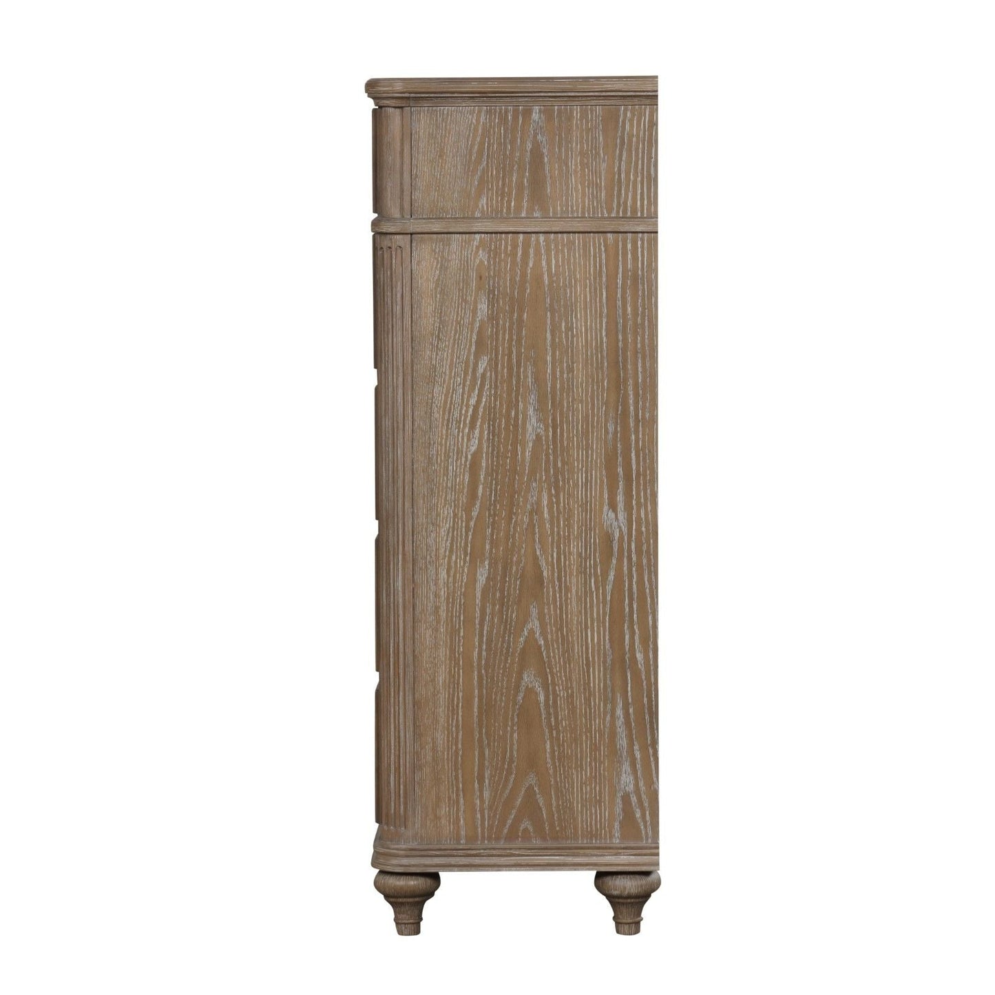 1 Piece Chest, Back Dovetail Drawers, Bedroom Furniture - Oak / Rustic