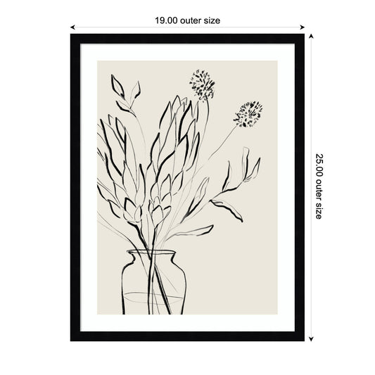 Protea Sketch No. 2 by Sara Berrenson Framed Wall Art Print