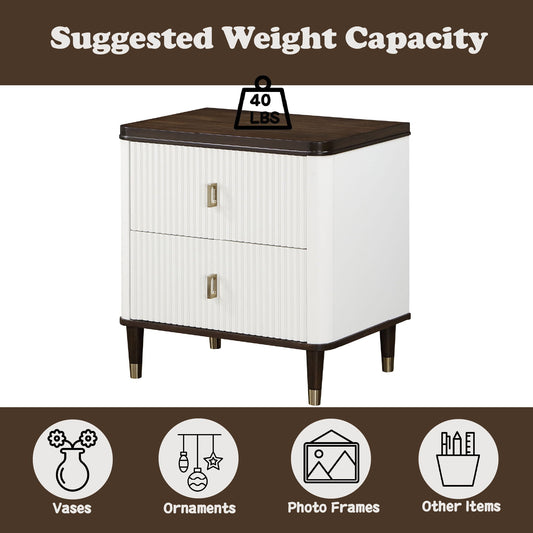 Carena - 5 Piece Bedroom Set (Eastern King Dresser Chest Mirror Nightstand) - Brown / Light Gray / White