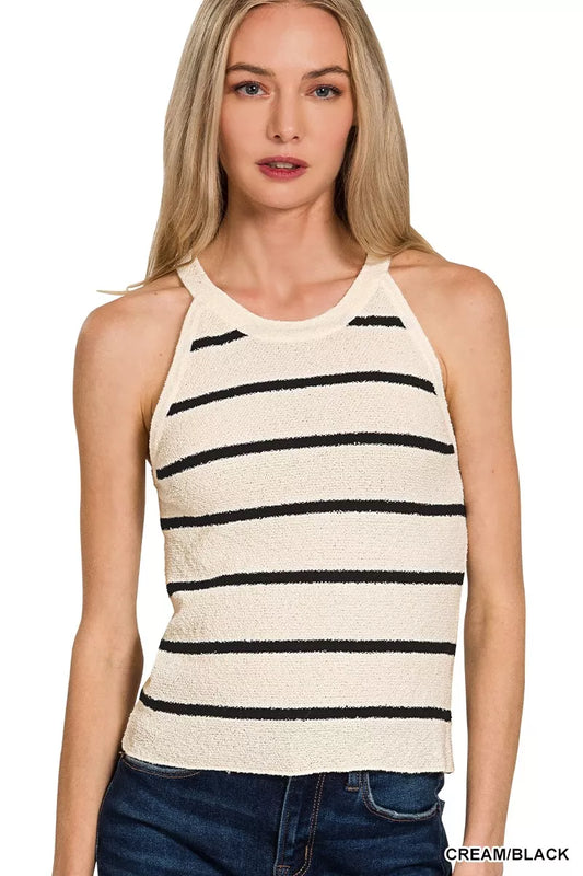 Stripe Sweater Tank Top