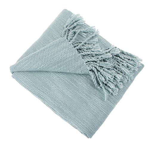 The Seabrook Chambray Woven Fringe Throw Blanket
