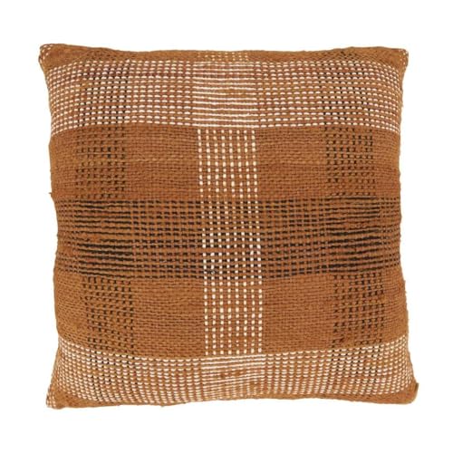 Bracken Hunt Plaid Woven Pillow Cover | Rust