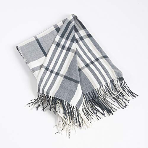 Ashford Estate Plaid Throw | Grey & Ivory