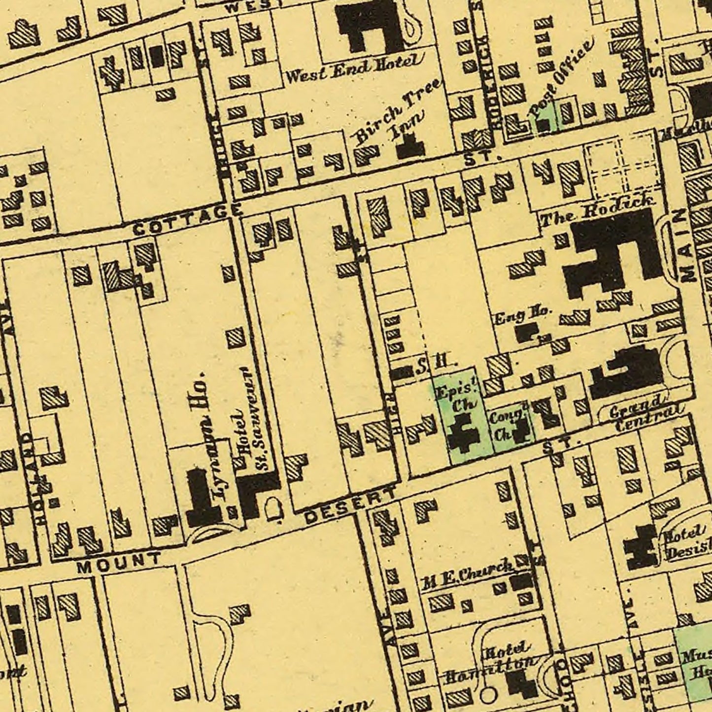 Vintage Map of Bar Harbor, Maine 1894