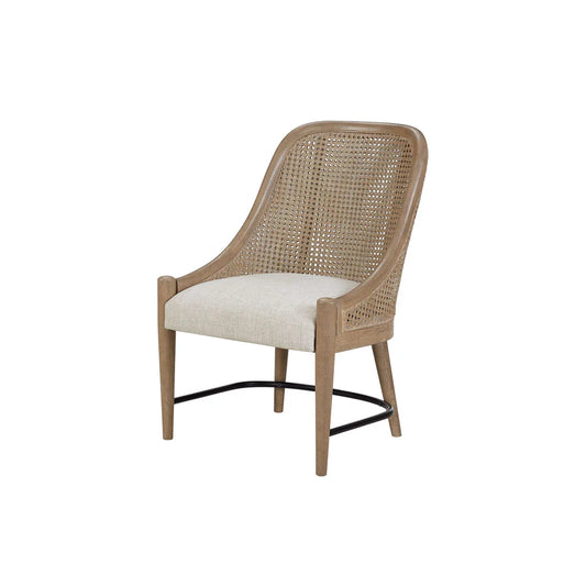 The Ashbourne Sand Cane Back Host Dining Chairs (Set of 2)