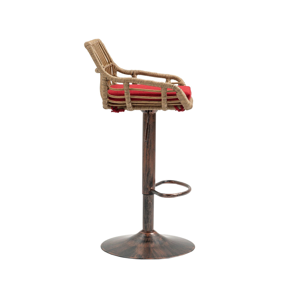 The Harbor Bar Adjustable Linen Swivel Stools — Set of 2
