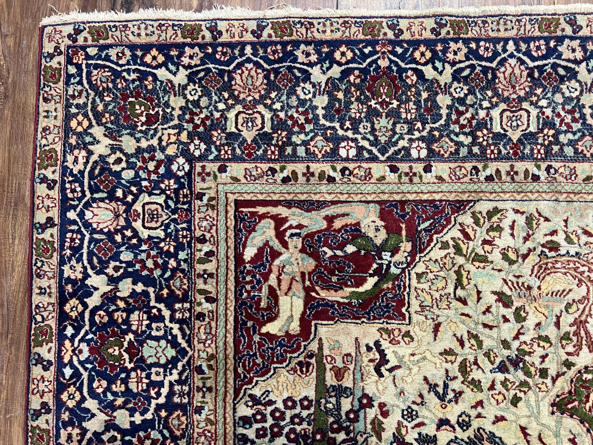 The Sporting Estate Antique Indian Agra Hunting Rug — Early 20th Century