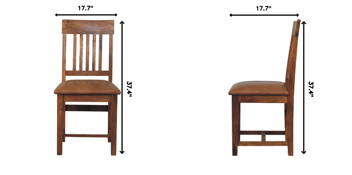 The Bridlewood Slatted Leather Dining Chair