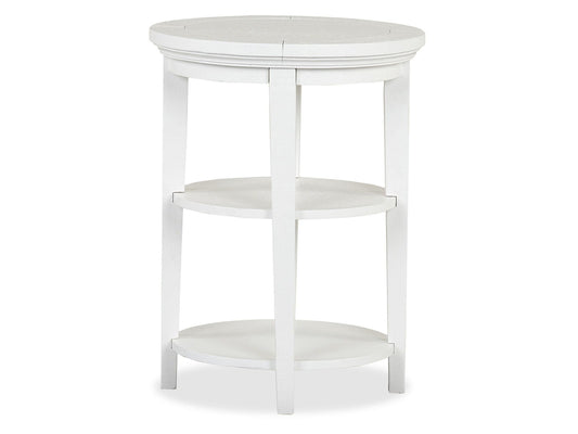 Heron Cove - Round Accent End Table - Chalk White