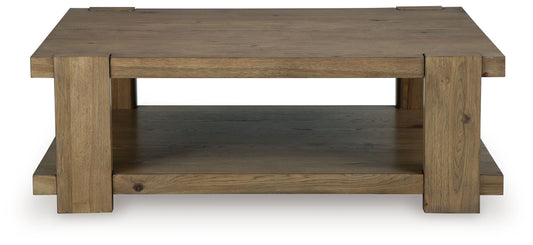 Flangren - Rectangular Cocktail Table - Light Brown