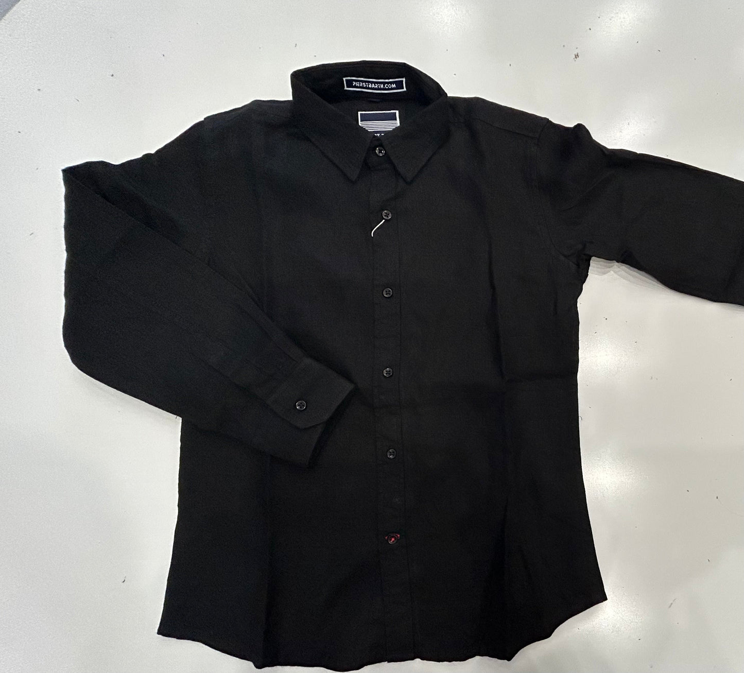 Pier St. Barth - Kids Linen Solid Long Sleeve Button Downs