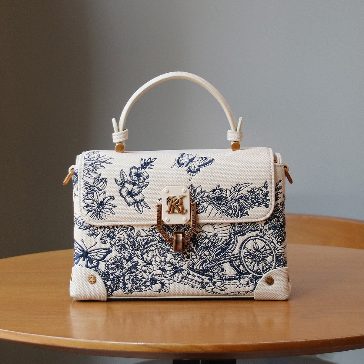 Embroidered Tote Shoulder Crossbody Bag for Women - Light Luxury PU Leather Handbag with Adjustable Strap