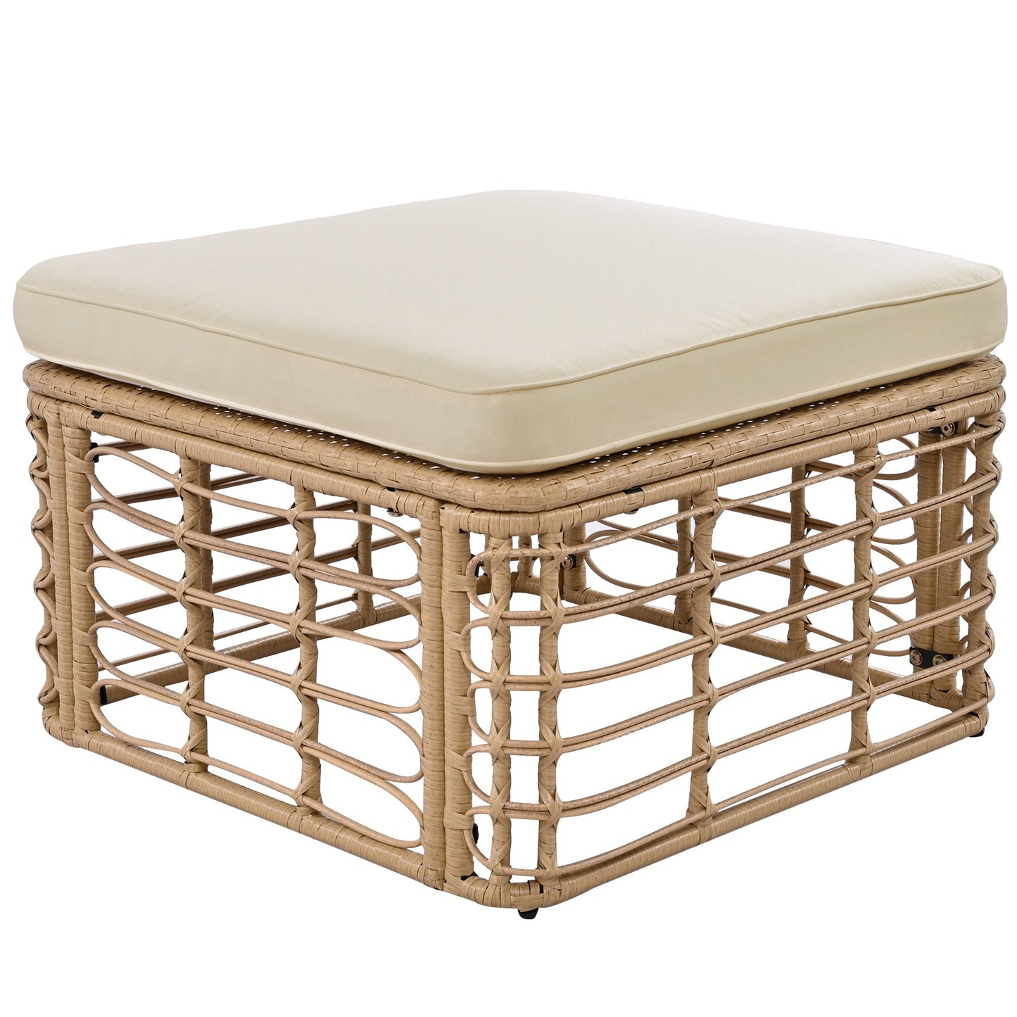 The Ashbourne Modular All-Weather Wicker Outdoor Sectional Sofa Set with Round Coffee Table