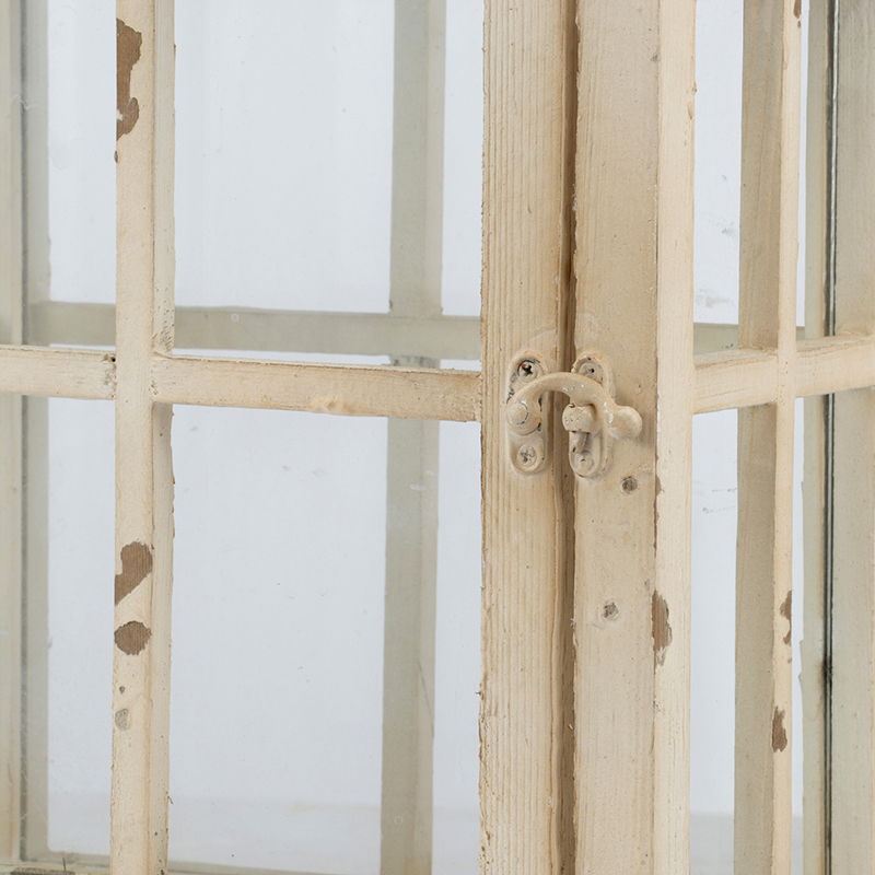 Ashford Ivory Wooden Hurricane Lantern Set