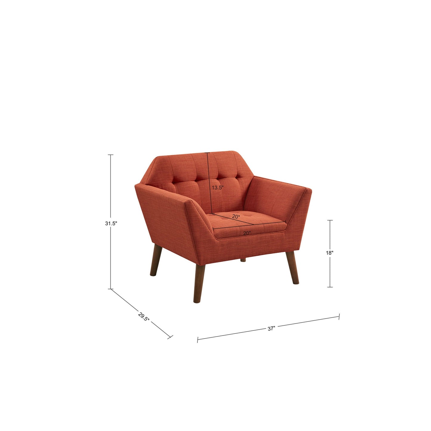 ***Modern Lounge Chair With Button Tufting