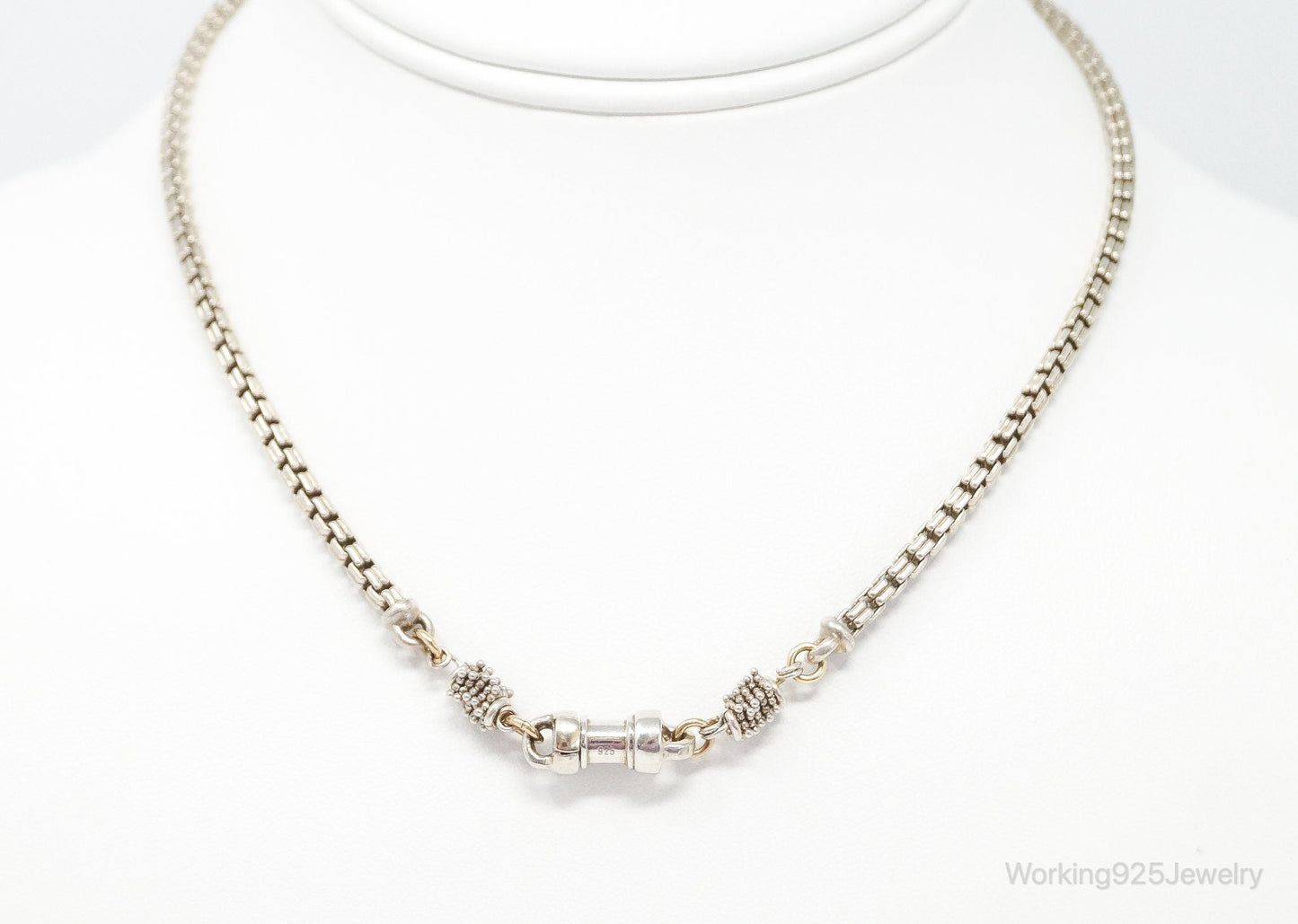 Designer Michael Dawkins 14K Gold Granulated Sterling Silver Necklace
