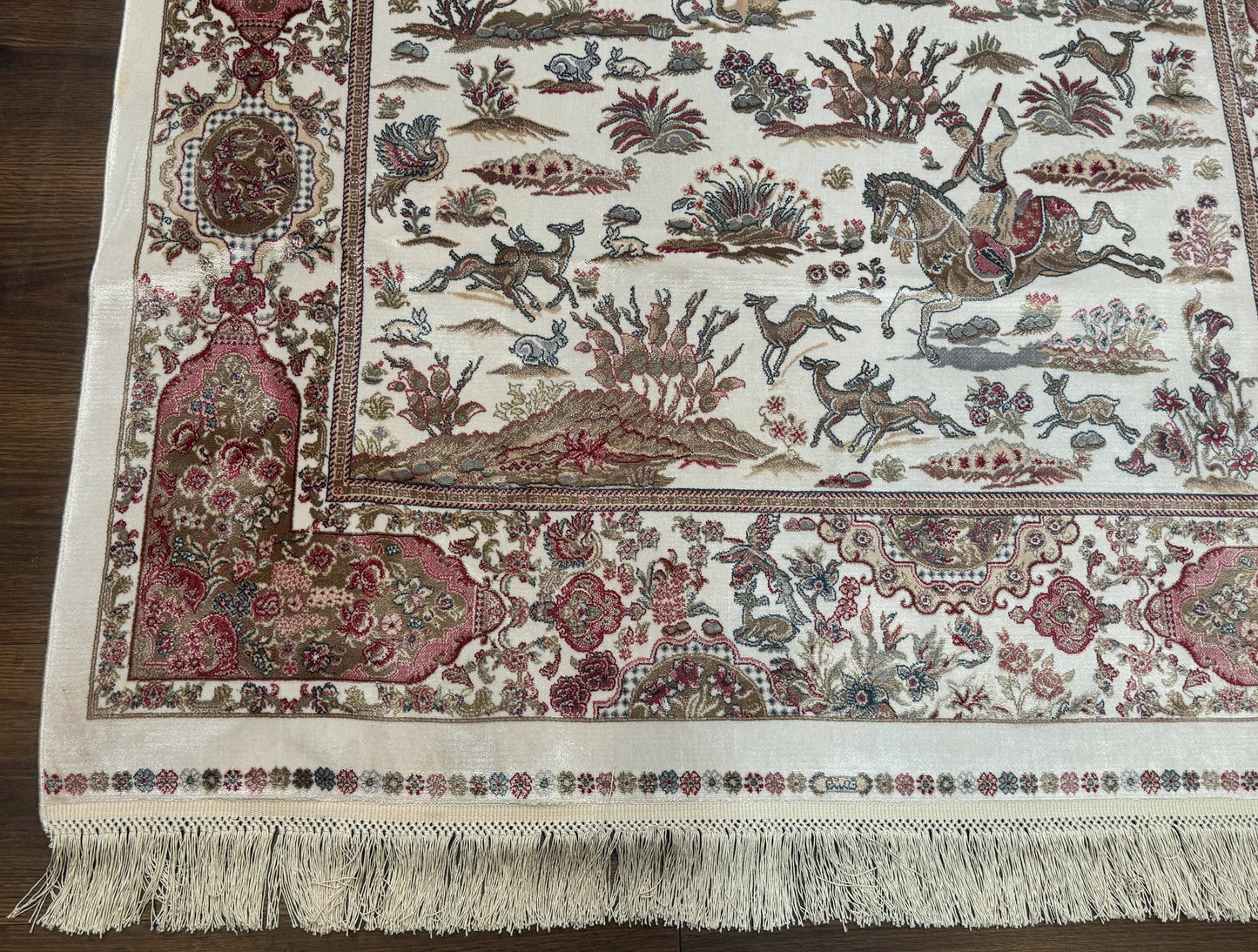 The Sporting Estate Ivory Hunting Scene Rug — 4' × 6'