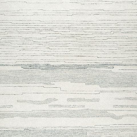 Genemost Hand-Tufted Rug — Ivory & Coastal Blue