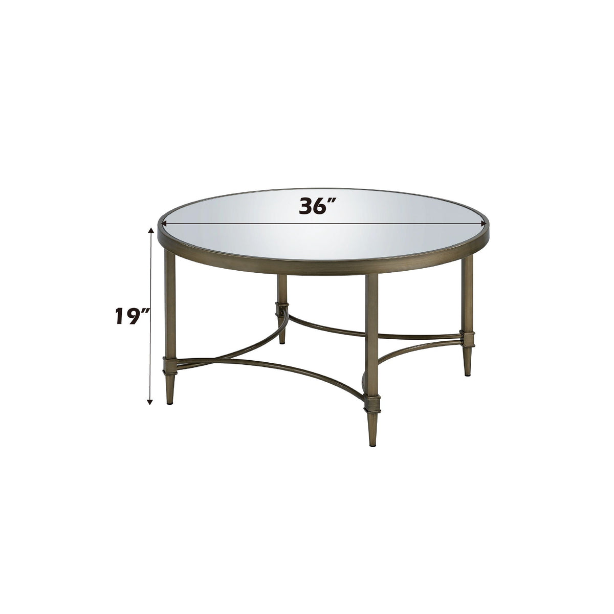 The Designer’s Courtyard Mirrored Brass Coffee Table